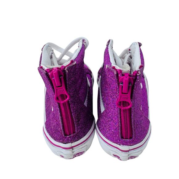 Vans Kids Sparkly Purple High-Top Boots - Picture 4 of 9